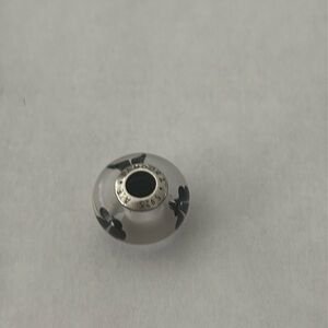 Pandora Black Cherry Blossom Flower Bud Butterfly Magnolia Murano Glass Charm